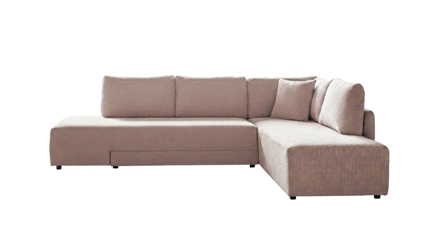 KAWOLA Schlafsofa SADIRA Ecksofa Cord taupe