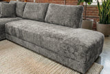 KAWOLA Schlafsofa SADIRA Ecksofa Stoff grau