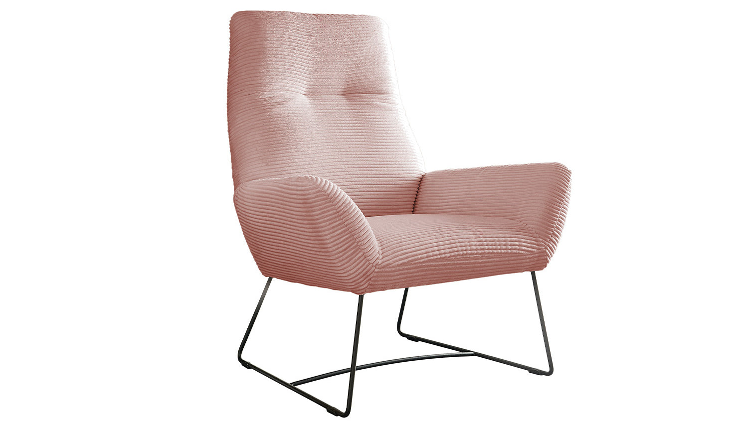 KAWOLA Sessel BISA Cord rosa