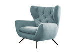 KAWOLA Sessel CHARME Hochlehnsessel Cord hellblau