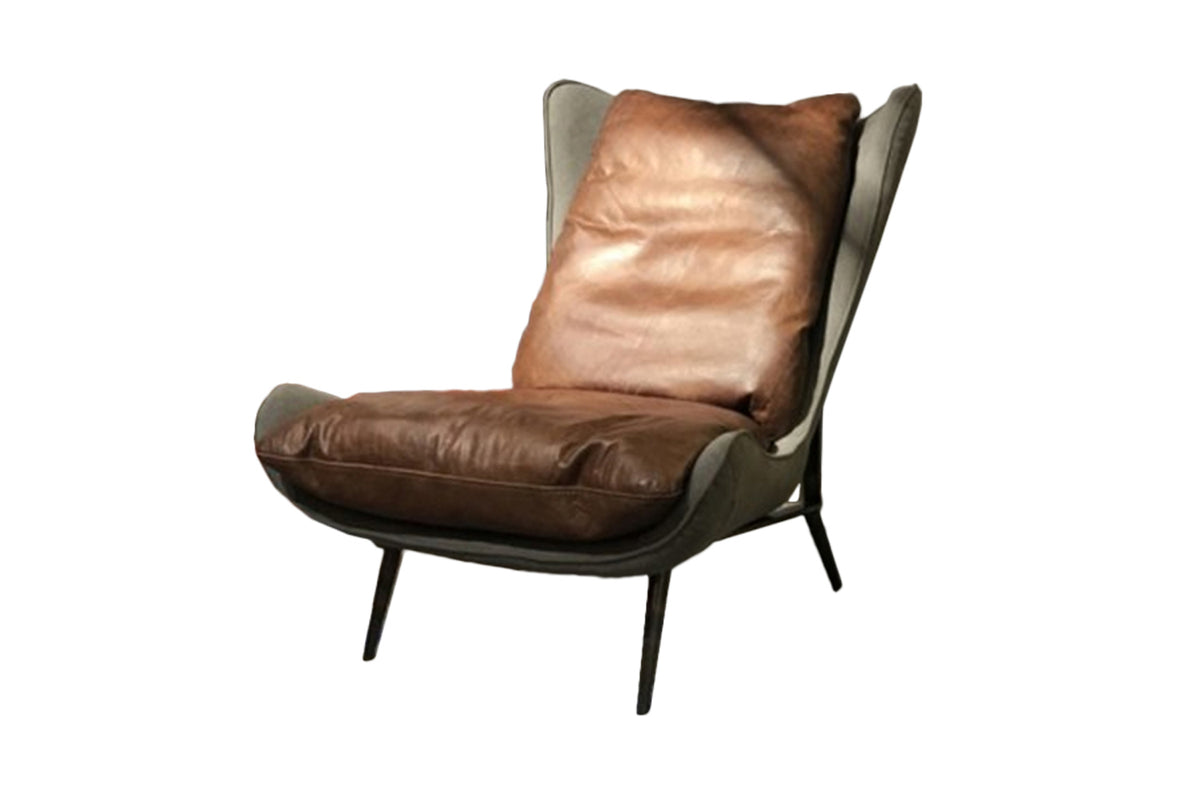 KAWOLA Sessel ERIO Cocktailsessel Vintage-Leder braun