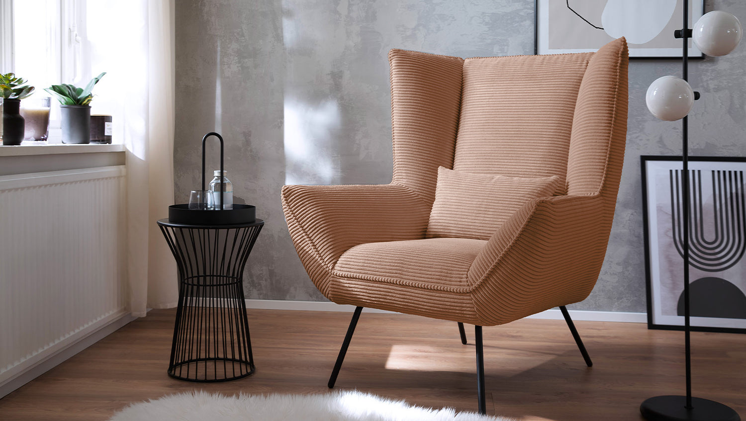KAWOLA Sessel IVA Relaxsessel Cord rost