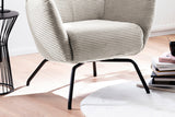 KAWOLA Sessel LOTTE Ohrensessel Cord cremeweiß