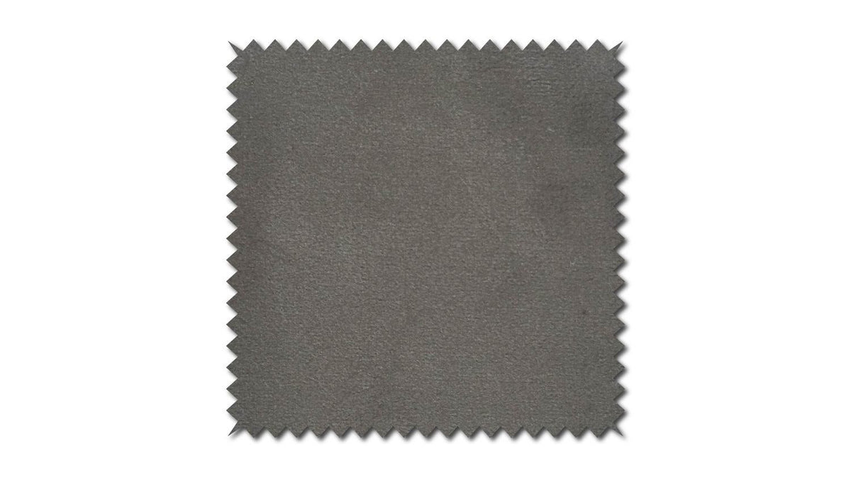 KAWOLA Sessel LOTTE Ohrensessel velvet silber mit Hocker