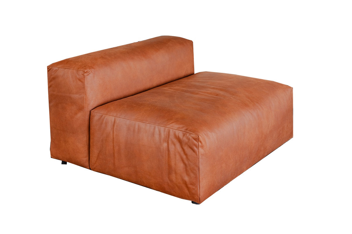 KAWOLA Sessel MIA Lederfaserstoff cognac