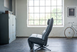 KAWOLA Sessel MIKO Relaxsessel drehbar Leder schwarz