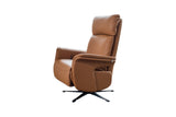 KAWOLA Sessel NAMA Relaxsessel drehbar Leder braun
