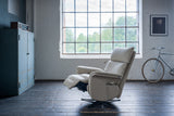 KAWOLA Sessel NAMA Relaxsessel drehbar Leder grau