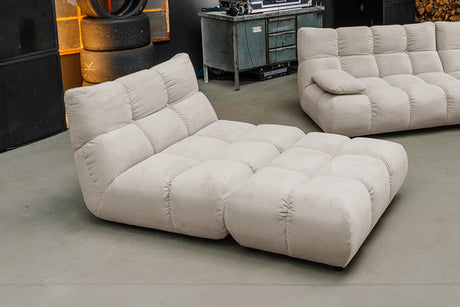 KAWOLA Sessel VIVIEN Drehsessel Feincord beige