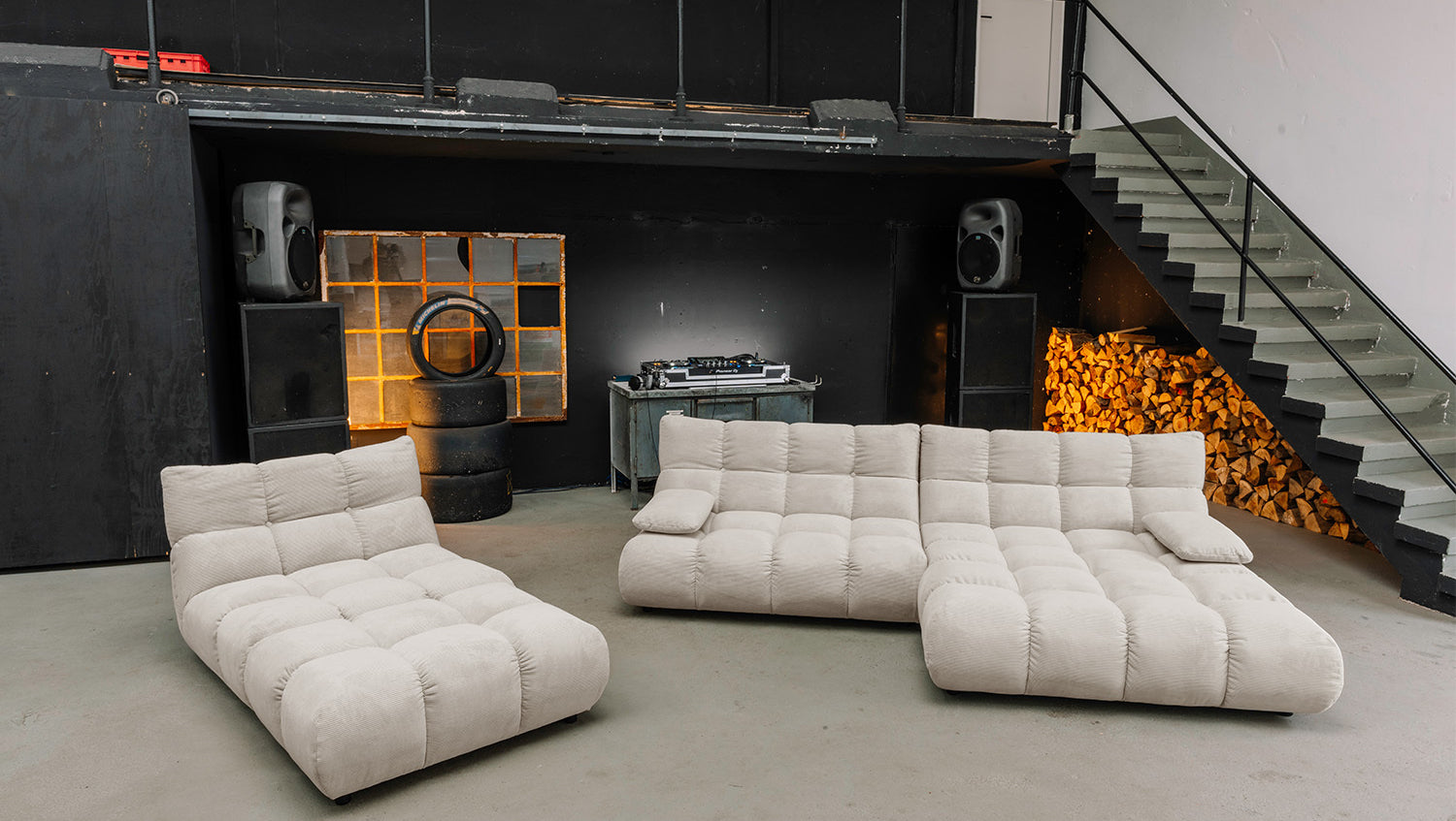 KAWOLA Sessel VIVIEN Drehsessel Feincord beige
