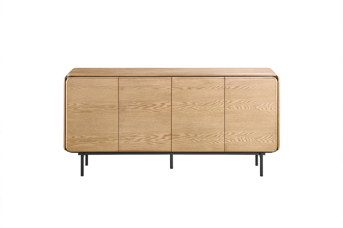 KAWOLA Sideboard AVRIL 4 Türen Eiche braun