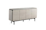 KAWOLA Sideboard AVRIL 4 Türen Eiche grau