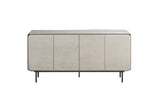 KAWOLA Sideboard AVRIL 4 Türen Eiche grau