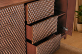 KAWOLA Sideboard COPAS 2 Türen 3 Schubladen Eiche furniert braun