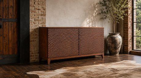 KAWOLA Sideboard COPAS 3 Türen Eiche furniert braun