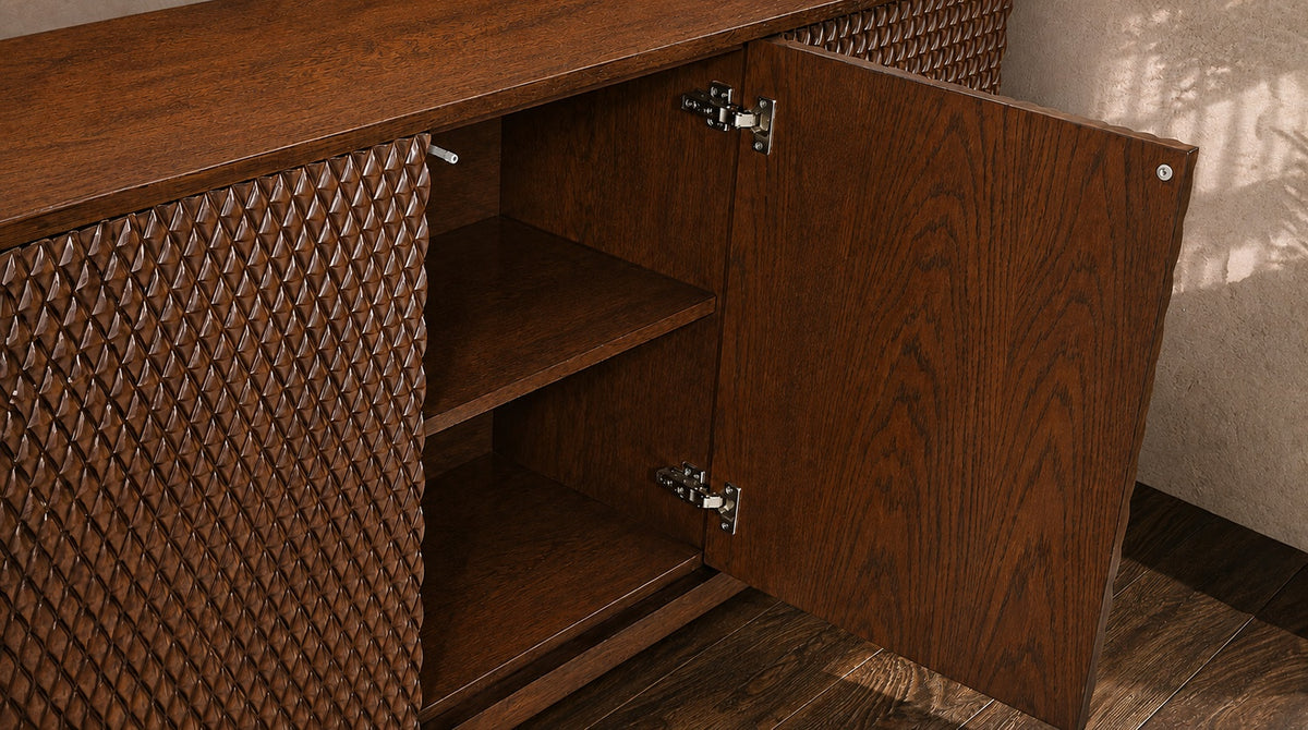 KAWOLA Sideboard COPAS 3 Türen Eiche furniert braun