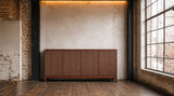 KAWOLA Sideboard COPAS 4 Türen Eiche furniert braun