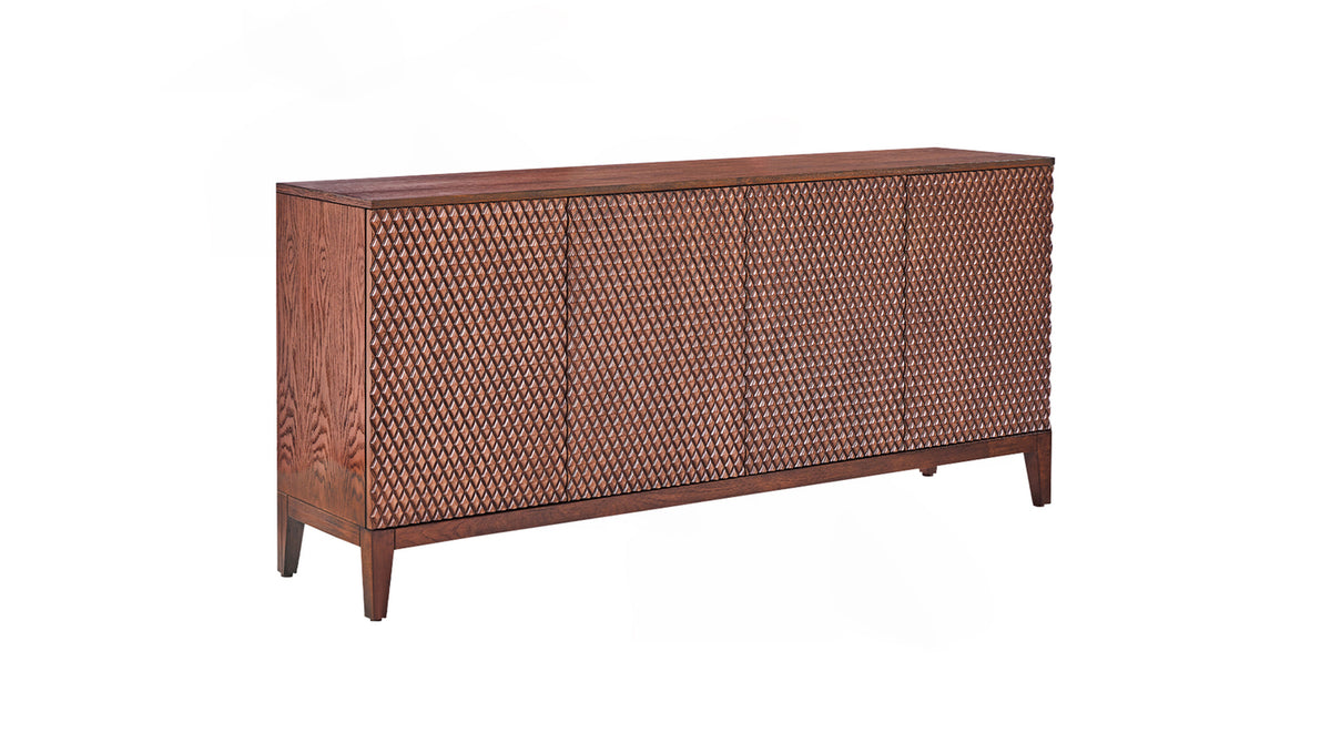 KAWOLA Sideboard COPAS 4 Türen Eiche furniert braun