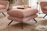 KAWOLA Sitzgruppe CHARME Sofa Sessel Hockerbank Cord rosa