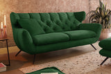 KAWOLA Sitzgruppe CHARME Sofa Sessel Hockerbank Cord smaragd