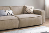 KAWOLA Sitzgruppe SAMU 3-Sitzer 2-Sitzer Chenille-Stoff taupe