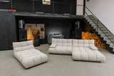 KAWOLA Sitzgruppe VIVIEN Ecksofa Drehsessel Hockerbank Feincord beige