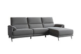 KAWOLA Sofa ADRIANA Ecksofa mit Relaxfunktion Stoff anthrazit
