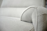 KAWOLA Sofa ADRIANA Ecksofa mit Relaxfunktion Stoff hellgrau