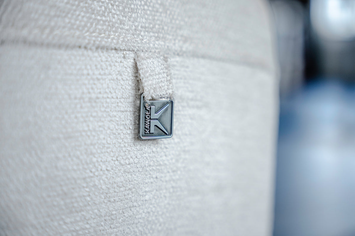 KAWOLA Sofa ADRIANA Ecksofa mit Relaxfunktion Stoff hellgrau