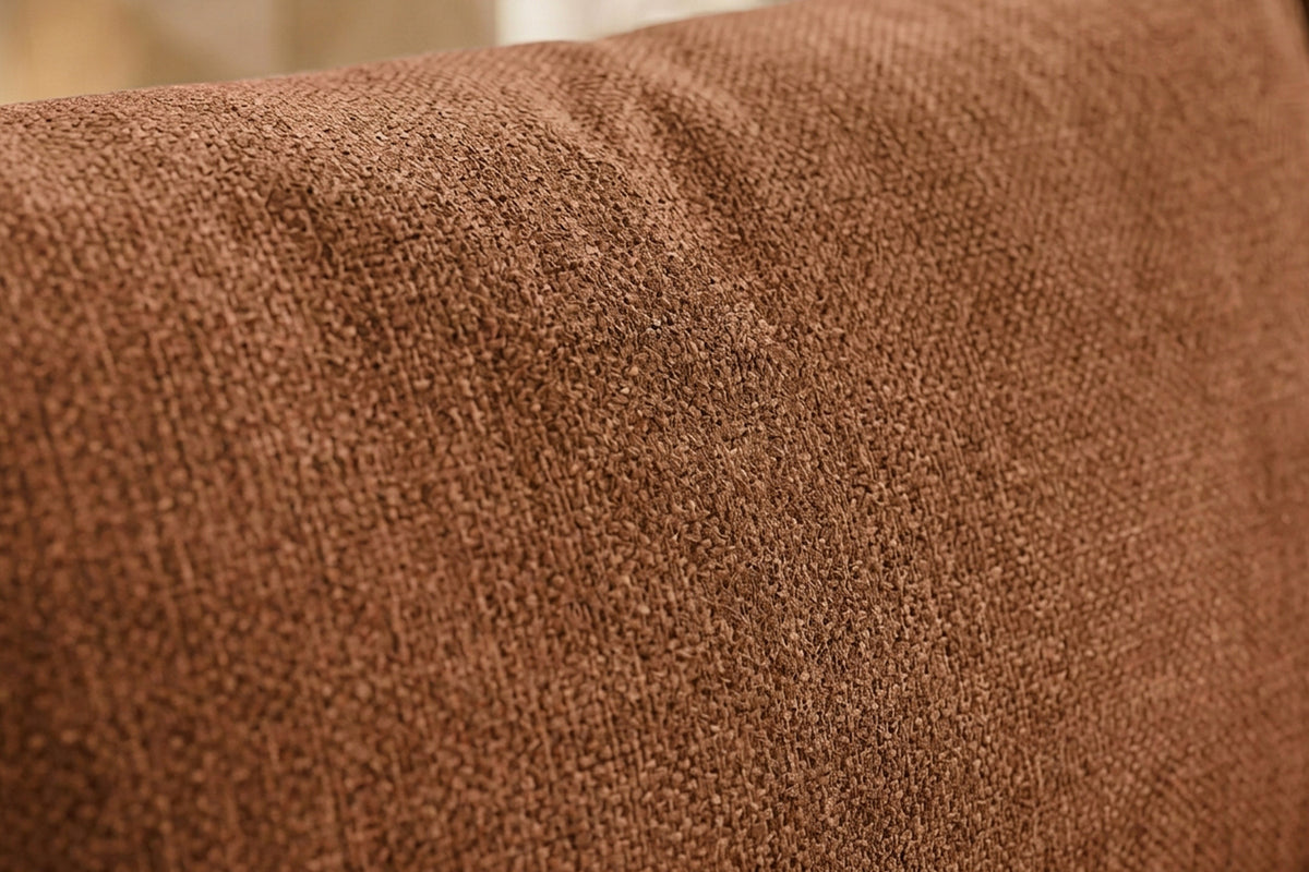 KAWOLA Sofa AMINA 3-Sitzer Stoff cognac