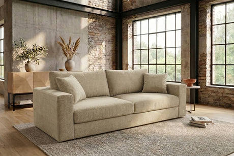 KAWOLA Sofa AMINA 3-Sitzer Stoff cremeweiß