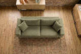KAWOLA Sofa AMINA 3-Sitzer Stoff grün