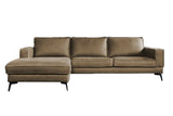 KAWOLA Sofa BLOOM Ecksofa Leder camel