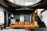 KAWOLA Sofa BLOOM Ecksofa Leder cognac