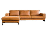 KAWOLA Sofa BLOOM Ecksofa Leder cognac