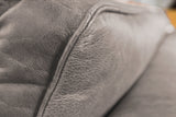 KAWOLA Sofa BLOOM Ecksofa Leder hellgrau