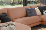 KAWOLA Sofa CARA Wohnlandschaft U-Form Cord rost