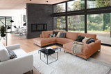KAWOLA Sofa CARA Wohnlandschaft U-Form Cord rost, Rechts