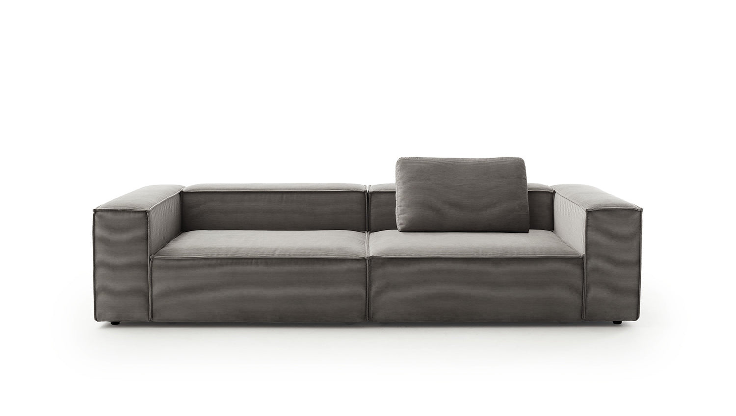 KAWOLA Sofa CARMO 3-Sitzer Feincord anthrazit