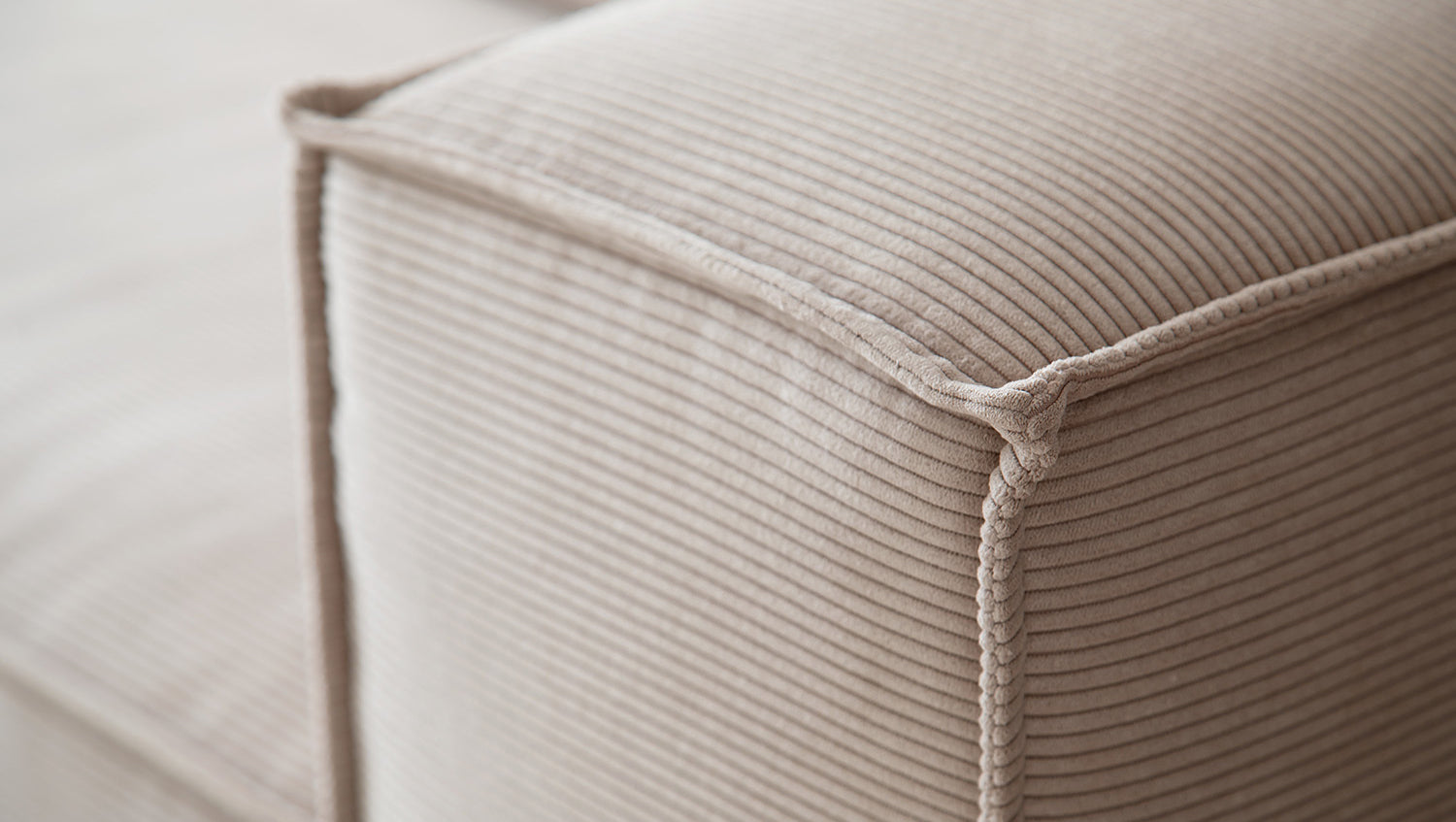 KAWOLA Sofa CARMO 3-Sitzer Feincord beige