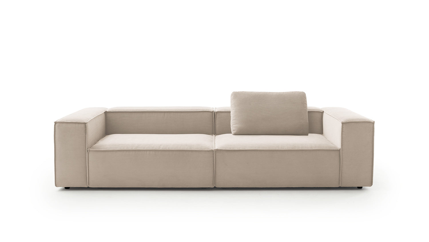 KAWOLA Sofa CARMO 3-Sitzer Feincord beige