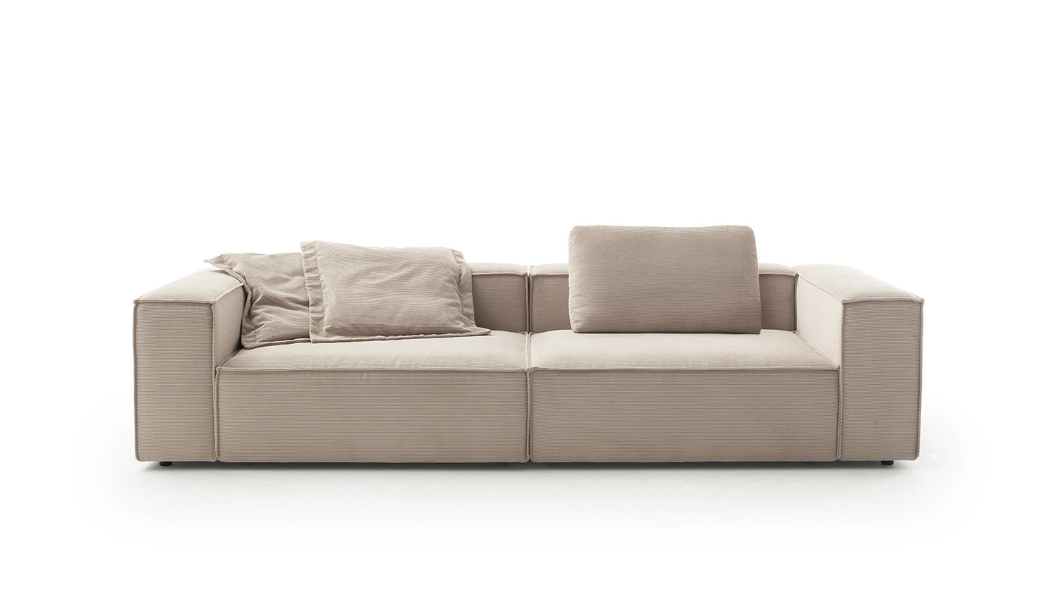KAWOLA Sofa CARMO 3-Sitzer Feincord beige