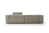 KAWOLA Sofa CARMO 3-Sitzer Feincord grau