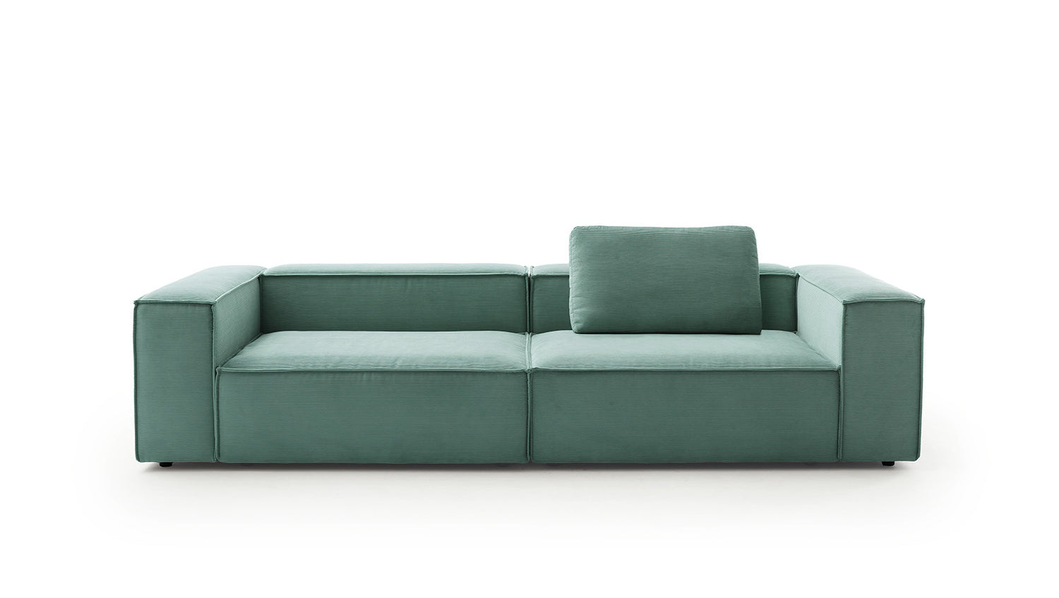 KAWOLA Sofa CARMO 3-Sitzer Feincord grün