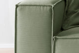 KAWOLA Sofa CARMO 3-Sitzer Feincord olivgrün