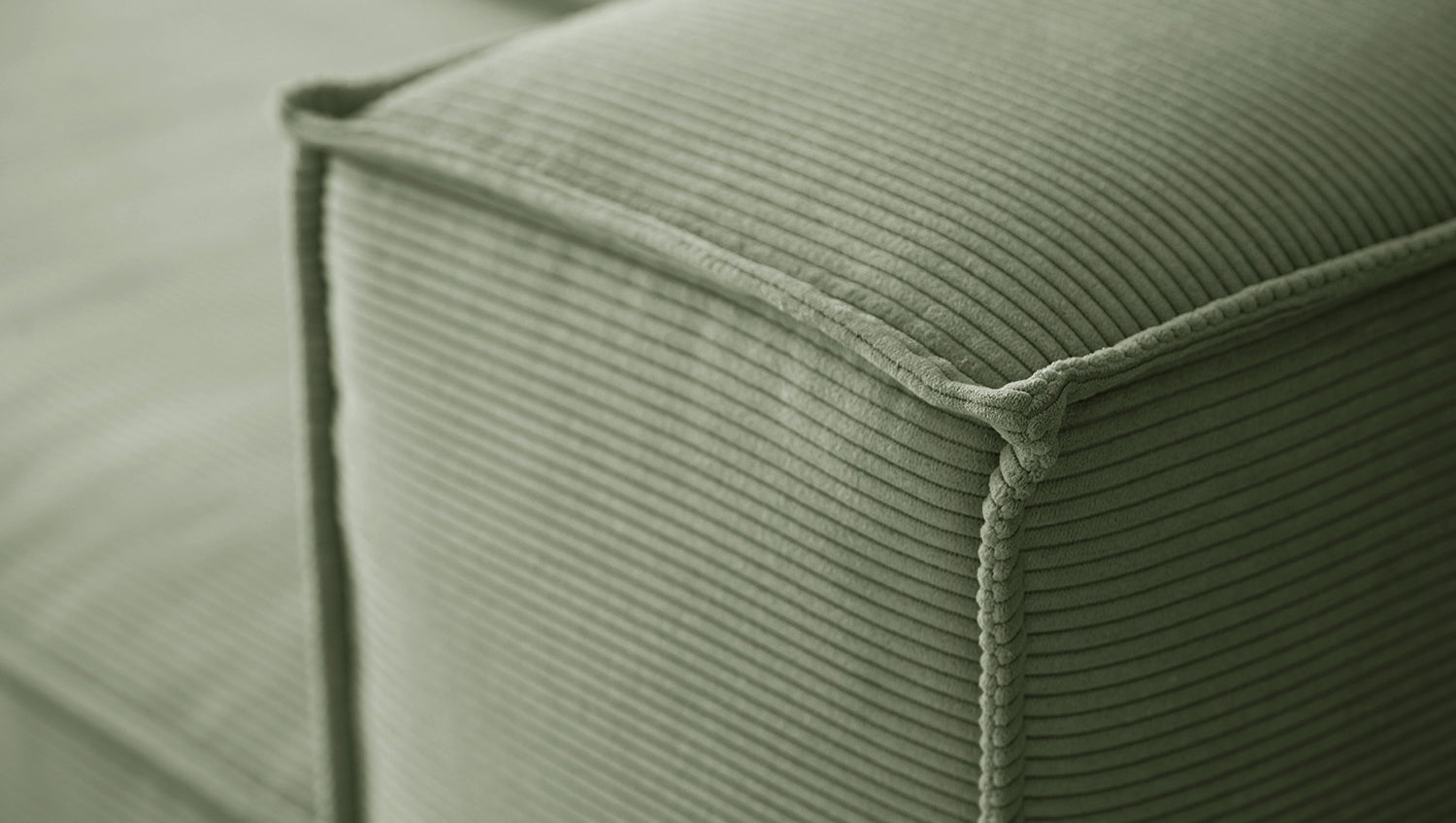 KAWOLA Sofa CARMO 3-Sitzer Feincord olivgrün