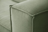 KAWOLA Sofa CARMO 3-Sitzer Feincord olivgrün