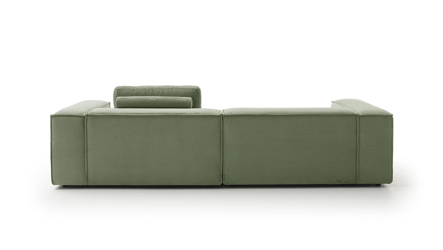 KAWOLA Sofa CARMO 3-Sitzer Feincord olivgrün