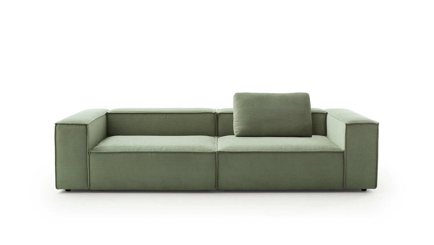 KAWOLA Sofa CARMO 3-Sitzer Feincord olivgrün