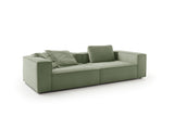 KAWOLA Sofa CARMO 3-Sitzer Feincord olivgrün